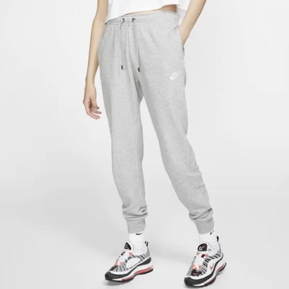 Nike Women's Sportswear Essential Fleece Pants, Size: M, Dk Grey Heather
